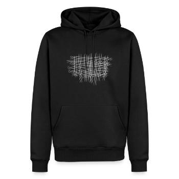 Symbole de croix à motif de croix - Sweat à capuche Premium bio Homme - noir - Devant - Nico (187cm)