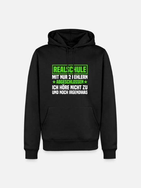 Realschule abgeschlossen Realschulabschluss - Männer Premium Bio Hoodie - Schwarz