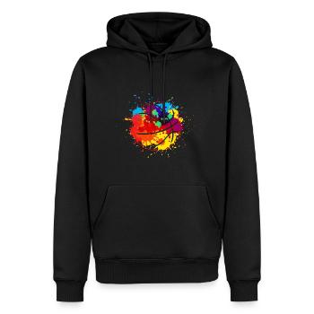Basketball Kunst Ball - Männer Premium Bio Hoodie - Schwarz - Vorne - Nico (187cm)