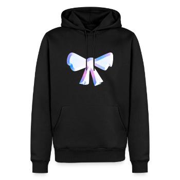 schleife symbol fliege glitzer rosa - Männer Premium Bio Hoodie - Schwarz - Vorne - Nico (187cm)