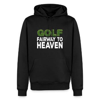 Golf Fairway au Paradis | Dictons de golf drôles - Sweat à capuche Premium bio Homme - noir - Devant - Nico (187cm)