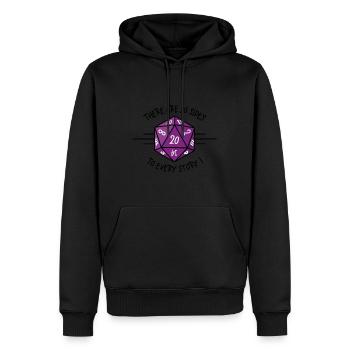 Jede Geschichte hat 20 Seiten! - Männer Premium Bio Hoodie - Schwarz - Vorne - Nico (187cm)