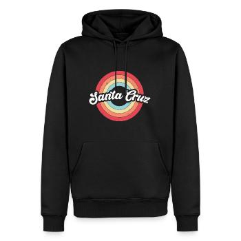 Santa Cruz Vintage Arc-en-ciel - Sweat à capuche Premium bio Homme - noir - Devant - Nico (187cm)