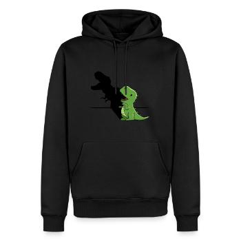 T Rex Shadow TRex With Screaming Shadow - Männer Premium Bio Hoodie - Schwarz - Vorne - Nico (187cm)