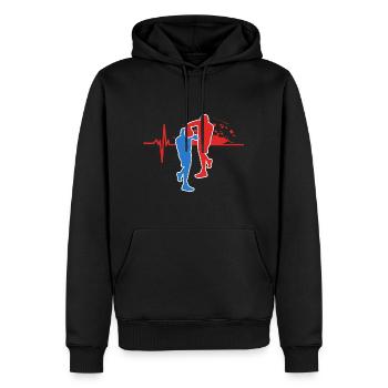 Champion de Boxe - Sweat à capuche Premium bio Homme - noir - Devant - Nico (187cm)