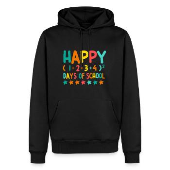 100 Days Of School 100 th days of school math - Männer Premium Bio Hoodie - Schwarz - Vorne - Nico (187cm)