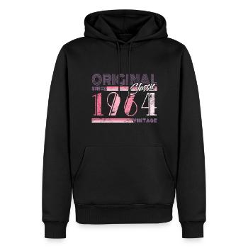 60. Geburtstag 2024 Feier best of Jahrgang 1964 - Männer Premium Bio Hoodie - Schwarz - Vorne - Nico (187cm)