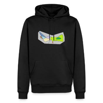 Du wurdest markiert, lol - Männer Premium Bio Hoodie - Schwarz - Vorne - Nico (187cm)
