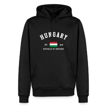 Ungarn Est 1000 Jahrgang - Männer Premium Bio Hoodie - Schwarz - Vorne - Nico (187cm)