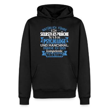 PSYCHOLOGE - KOMPETENTE BERATUNG - Männer Premium Bio Hoodie - Schwarz - Vorne - Nico (187cm)