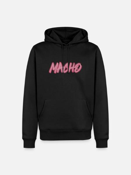 Macho - Männer Premium Bio Hoodie - Schwarz