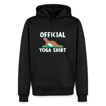 Chemise de yoga officielle Sloth - Sweat à capuche Premium bio Homme - noir - Devant - Nico (187cm)