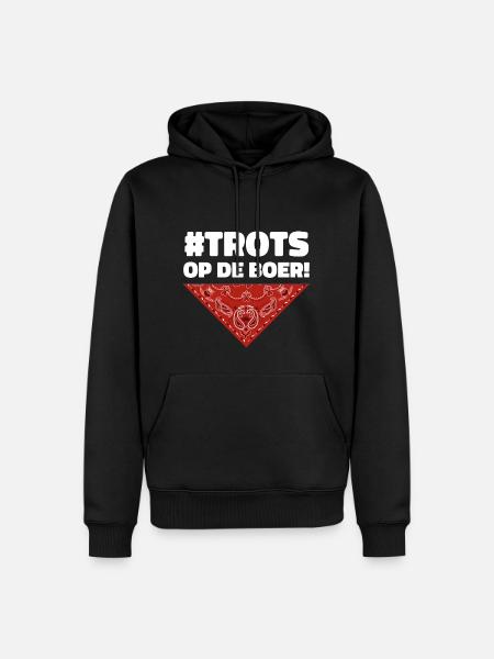 #Trots op de boer tshirts, stickers en meer - Mannen Premium Bio hoodie - zwart
