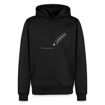 stift zeichnen - Männer Premium Bio Hoodie - Schwarz - Vorne - Nico (187cm)