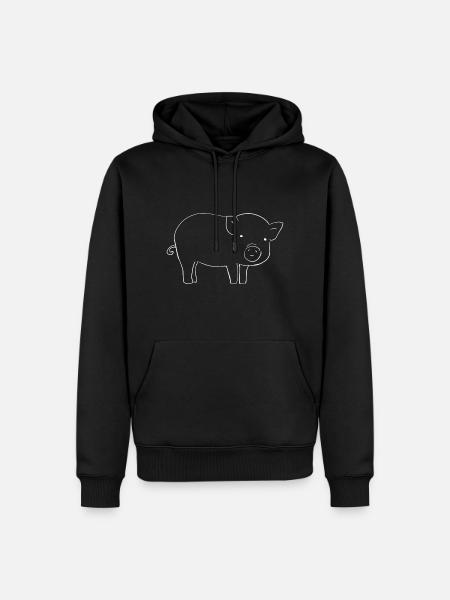 Pig Symbol Animal - Men’s Premium Organic Hoodie - black
