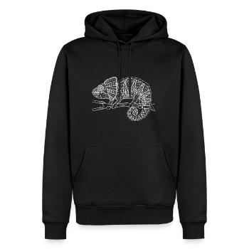Chamäleons zum Ausmalen & Bemalen Kinder Geschenk - Männer Premium Bio Hoodie - Schwarz - Vorne - Nico (187cm)