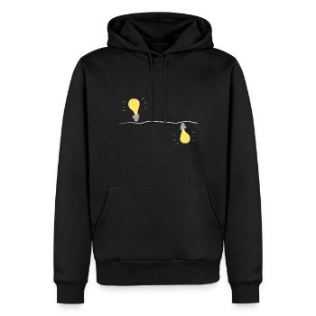 licht lampe energie linie symbol strich - Männer Premium Bio Hoodie - Schwarz - Vorne - Nico (187cm)