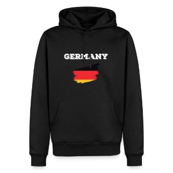 Deutschland Flagge Deutsche Fahne Deutsche - Männer Premium Bio Hoodie - Schwarz - Vorne - Nico (187cm)