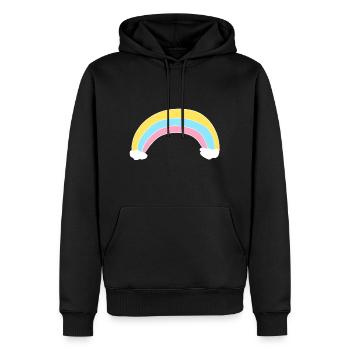 regenbogen symbol wolken - Männer Premium Bio Hoodie - Schwarz - Vorne - Nico (187cm)