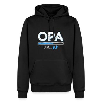 Opa lädt - Männer Premium Bio Hoodie - Schwarz - Vorne - Nico (187cm)