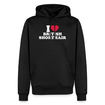 Britisch Kurzhaar Katze - Männer Premium Bio Hoodie - Schwarz - Vorne - Nico (187cm)