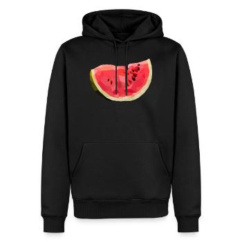 Melon melon in polygon style - Men’s Premium Organic Hoodie - black - Front - Nico (187cm)