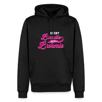 Every Blondie Needs A Brownie - Männer Premium Bio Hoodie - Schwarz - Vorne - Nico (187cm)