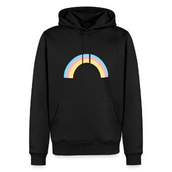Symbole en forme d’arc-en-ciel coloré - Sweat à capuche Premium bio Homme - noir - Devant - Nico (187cm)