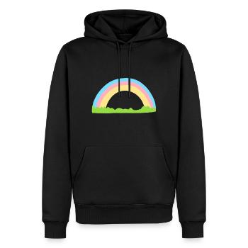 regenbogen symbol form grass linie - Männer Premium Bio Hoodie - Schwarz - Vorne - Nico (187cm)