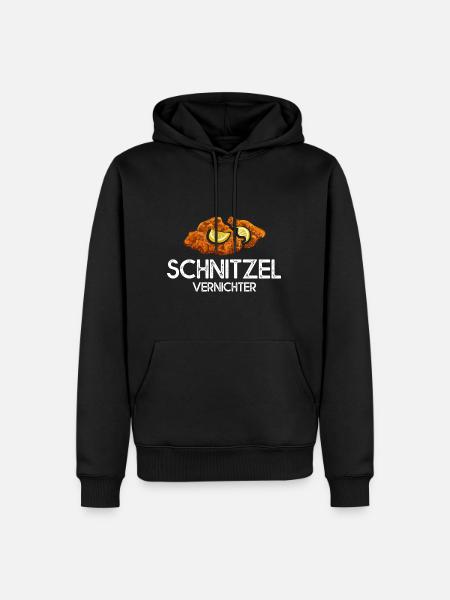 Schnitzel Vernichter Schnitzelfreunde - Männer Premium Bio Hoodie - Schwarz