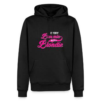 Every Brownie Needs A Blondie - Männer Premium Bio Hoodie - Schwarz - Vorne - Nico (187cm)