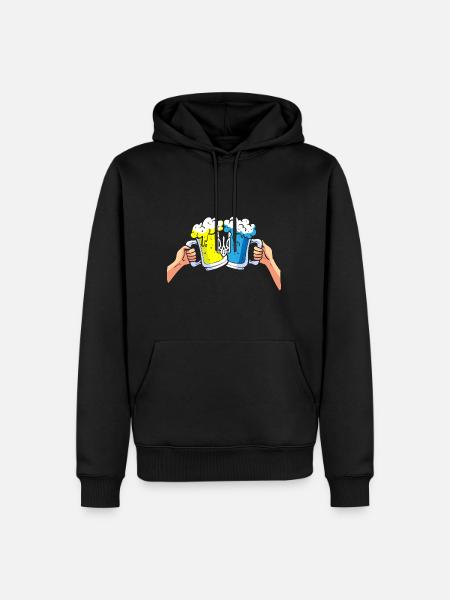Ukraine Beer - Men’s Premium Organic Hoodie - black