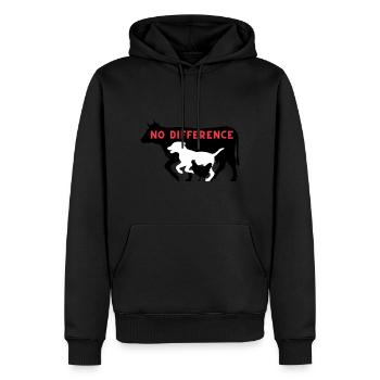 NO DIFFERENCE - Men’s Premium Organic Hoodie - black - Front - Nico (187cm)