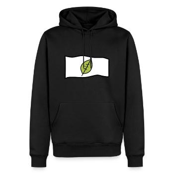 Leaf Green Flag Symbol Shape Nature - Men’s Premium Organic Hoodie - black - Front - Nico (187cm)
