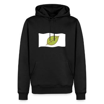 symbol flagge blatt natur - Männer Premium Bio Hoodie - Schwarz - Vorne - Nico (187cm)
