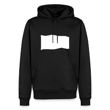Drapeau de symbole de forme - Sweat à capuche Premium bio Homme - noir - Devant - Nico (187cm)