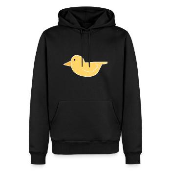 ente vogel küken tier symbol - Männer Premium Bio Hoodie - Schwarz - Vorne - Nico (187cm)