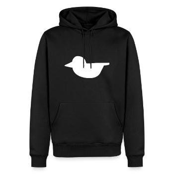 Symbole Animal Volant Oiseau En Forme De Canard - Sweat à capuche Premium bio Homme - noir - Devant - Nico (187cm)