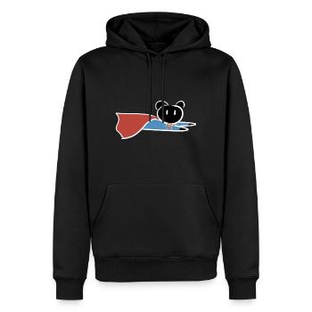 retten Held fliegen retter symbol bär - Männer Premium Bio Hoodie - Schwarz - Vorne - Nico (187cm)