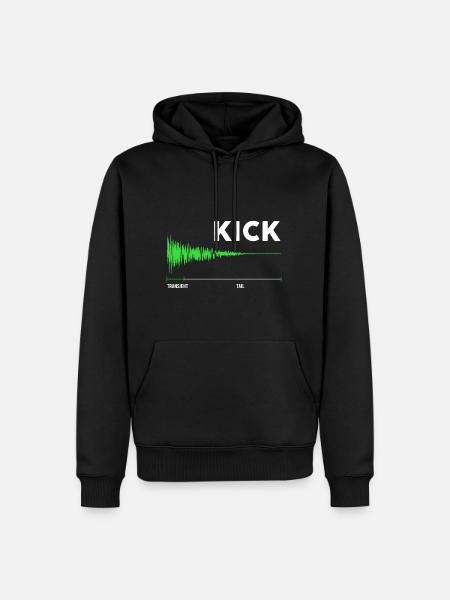 Drum Kick Sound Effect Drums - Men’s Premium Organic Hoodie - black