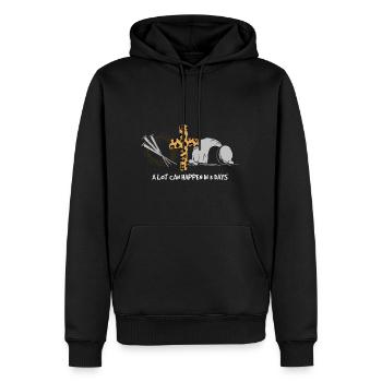 Beaucoup de choses peuvent arriver en 3 jours résurrection Jésus - Sweat à capuche Premium bio Homme - noir - Devant - Nico (187cm)