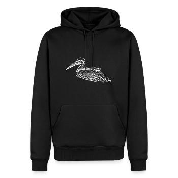 Pelikane Vogel Vögel Pelecanus - Männer Premium Bio Hoodie - Schwarz - Vorne - Nico (187cm)