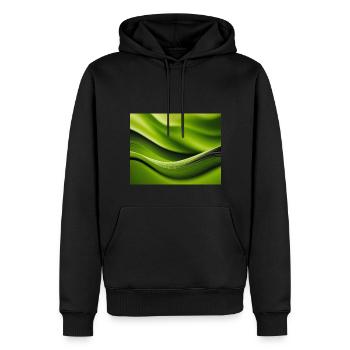 Grüne Natur. Fesselnde und erhebende Öko-Kunst. - Männer Premium Bio Hoodie - Schwarz - Vorne - Nico (187cm)
