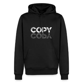 Copy Design für eineiige Zwillinge - Männer Premium Bio Hoodie - Schwarz - Vorne - Nico (187cm)