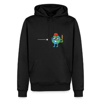 Erde spielt Baseball Earth Day Umwelt Tag Der Erde - Männer Premium Bio Hoodie - Schwarz - Vorne - Nico (187cm)