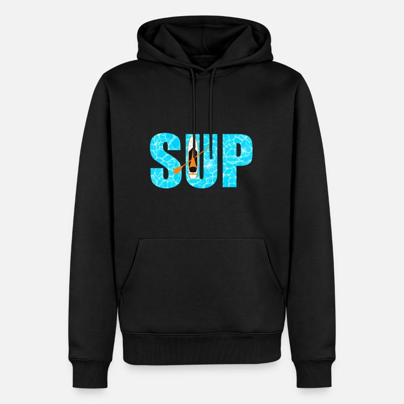 SUP Paddleboarding - Männer Premium Bio Hoodie - Schwarz