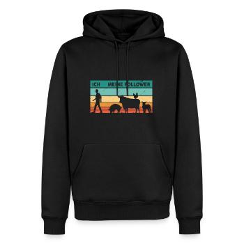 Ich Meine Follower Schwein Kuh Schaf Huhn Nutztier - Männer Premium Bio Hoodie - Schwarz - Vorne - Nico (187cm)