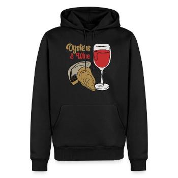 Huîtres et vin Seafood Chef Hobby Ocean - Sweat à capuche Premium bio Homme - noir - Devant - Nico (187cm)