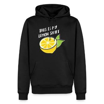 Limonade Fruits d'été Jus de citron - Sweat à capuche Premium bio Homme - noir - Devant - Nico (187cm)