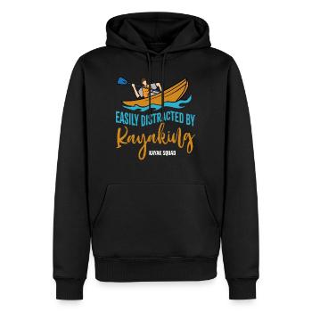 Distrait par le kayak Canoë-kayak naturel - Sweat à capuche Premium bio Homme - noir - Devant - Nico (187cm)